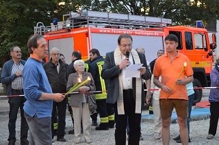 Foto von der Ansprache von Pfarrer Krammer